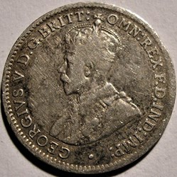 George V - Three Pence 1914 - Australia
