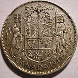 George VI - 50 Cents 1944