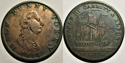 George III - HalfPenny Halifax Token 1814 - Carrit & Alport