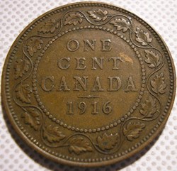 George V - 1 Cent 1916 (ex.2)