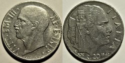 1942 Regno d'Italia, 20 Centesimi, Roma - Vittorio Emanuele III