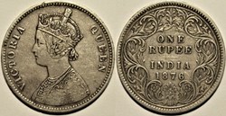 Victoria - One Rupee 1876 Calcutta - British India