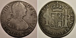 Guatemala - 2 Reales 1803 NG M - Carlos IV de España