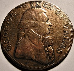 1795 HalfPenny - George, Prince of Wales, Middlesex, England