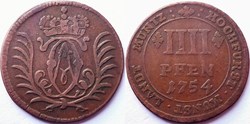 Clemens August v. Bayern - 4 Pfennige 1754 - Bishopric of Münster