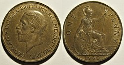 George V - One Penny 1930 - Great Britain