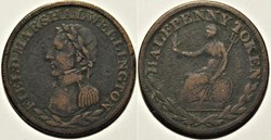 Wellington - Half Penny Token (1813) Britannia