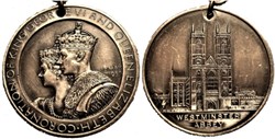 George VI & Elizabeth - 1937 Coronation Silver Medal - Westminster Abbey, UK