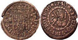 1743 Segovia, 4 Maravedis - Felipe V