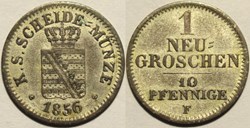 Johann I - 1 Neu-Groschen 1856, Kingdom of Saxony