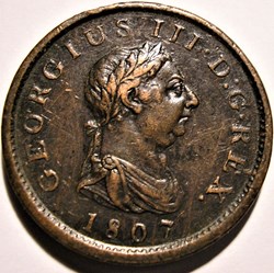George III - One Penny 1807 Great Britain (ex.3)