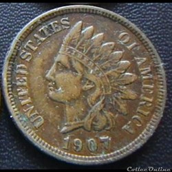 1907 One Cent (ex.2)