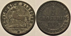 Georg V - 1/2 Groschen 1861 Braunschweig, Kingdom of Hannover