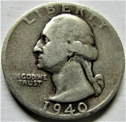 1940 San Francisco Quarter Dollar - Doubling motto & Repunched Mintmark