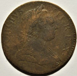 1775 Half Penny No Regal - George III of Great Britain (ex.15)