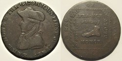 1794 HalfPenny - R. Howe, Satirical Map of France - Emsworth , Hampshire