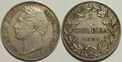 Wilhelm I - 1/2 Gulden 1861 - Kingdom of Württemberg