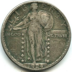 1924 Denver Quarter Dollar