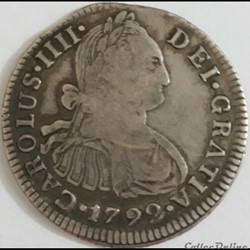 Peru - 2 Reales 1792 Lima - Carlos IV de España