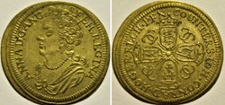 c.1705 Queen Anne Stuart - Token, Reichspfennig by J.K. Hoger