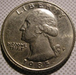 1985 P Quarter Dollar