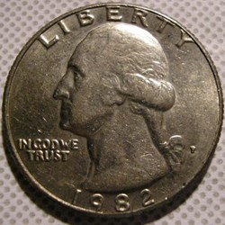 1982 P Quarter Dollar