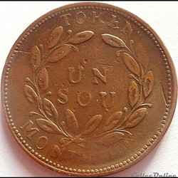 Montreal Un Sou Belleville - Token ca. 1835-1838 ( 3 shamrocks)