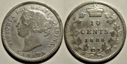 Victoria - 10 Cents 1888 Heaton