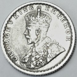 George V - 1/4 Rupee 1934 Calcutta - British India (ex.2)