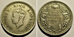 George VI - Half Rupee 1943 Bombay - British Raj