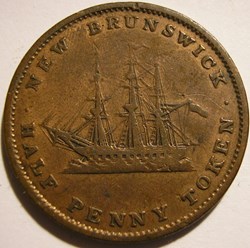 Victoria - Half Penny 1843 - New Brunswick (ex.2)