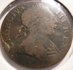 1773 Farthing No Regal Evasion - George III (ex.1)