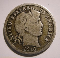 1916 Dime