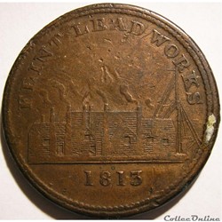 1813 One Penny - Flint Lead Works - Flintshire, Wales