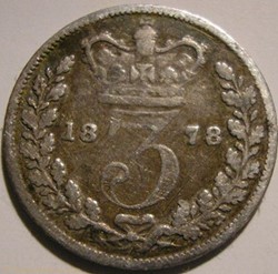 Victoria - 3 Pence 1878 - Kingdom of Great Britain