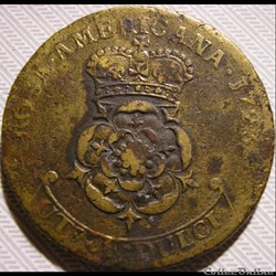 1723 Rosa America - Two Pence - George Ist