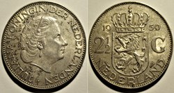 Juliana of Netherlands - 2½ Gulden 1959