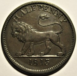 1813 HalfPenny Token - British Copper Company, Lion