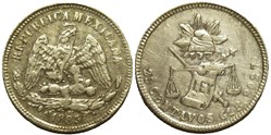 México - 25 Centavos 1883 Go (error)