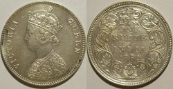 Victoria - One Rupee 1862 Bombay - British India (var)