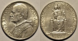 Pio XI, Papa - 10 Lire 1932, Regina Pacis - Vaticano