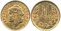 2 Centavos 1965 Colombia