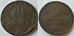 1843 Regno Lombardo-Veneto, 5 Centesimi - Ferdinando I d'Asburgo-Lorena