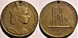 Elizabeth II - Medallion 1953 Coronation at Westminster - UK