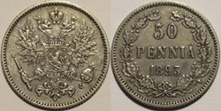 Aleksandr III of Russia - 50 Penniä 1893, Grand Duchy of Finland