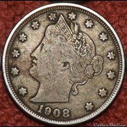 1908 5 Cents