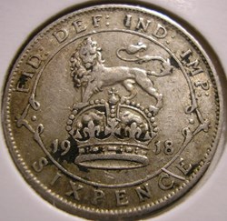 George V - 6 Pence 1918 - Great Britain