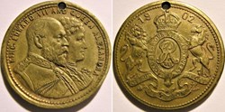 Edward VII & Alexandra - Gilt Token Coronation 1902