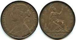 Victoria - One Penny 1860 - Kingdom of Great Britain
