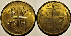 Souvenir Dollar Ottawa, Trade Token 1968